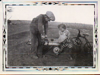 3 kids with flat tire