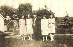 Hilda with Louis and sisters
